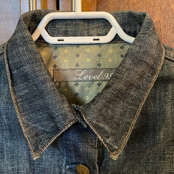 Level 99 distressed denim jacket. - Picture 2 of 5